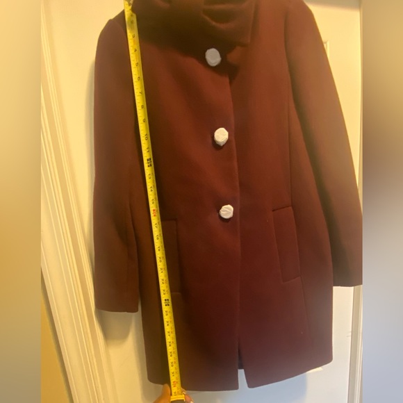 Kate Spade Burgundy Wine New Bow Winter Jacket Coat! - Picture 4 of 6